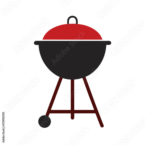 barbecue grill with clipping path