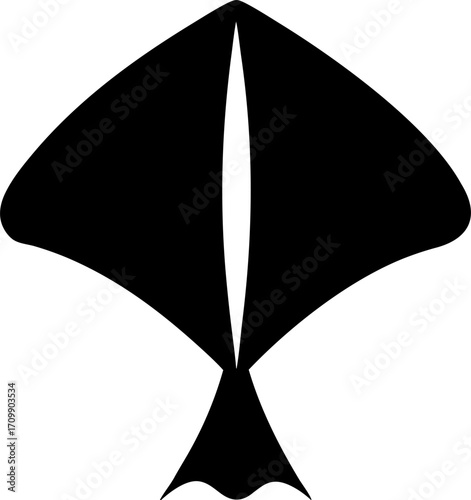 Kite Silhouette Vector | Flying Kite Clipart | Outdoor Sky Sport Illustration