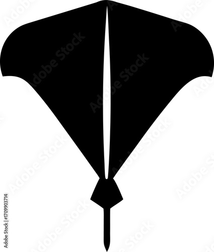 Kite Silhouette Vector | Flying Kite Clipart | Outdoor Sky Sport Illustration