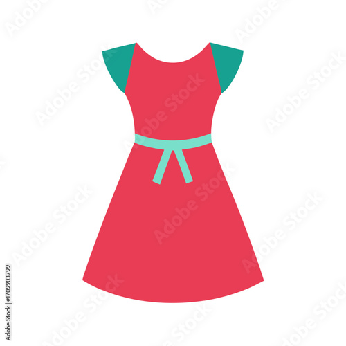 red dress on summer dress