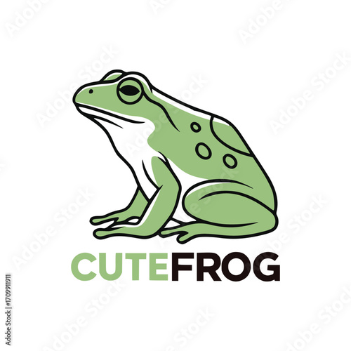 Frog logo design vector illustration