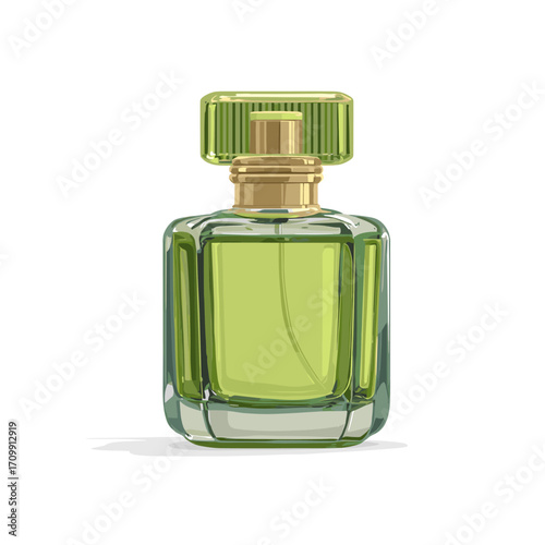 Vector illustration of a perfume bottle isolated on a white background