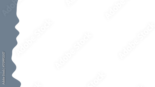 Optical illusion featuring two opposing face profiles creating a vase shape on a clean white background, representing perception and duality.