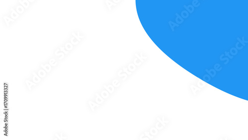 Clean abstract design featuring a vibrant blue curve on a pure white background. Ideal for modern presentations, web design, or graphic layouts.