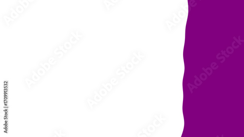 Modern abstract background featuring a clean, wavy division between crisp white and rich purple. Ideal for graphic design, presentations, and creative projects.