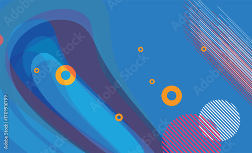 Modern circle line abstract colorful design for  cover design, website, banner, flyer,