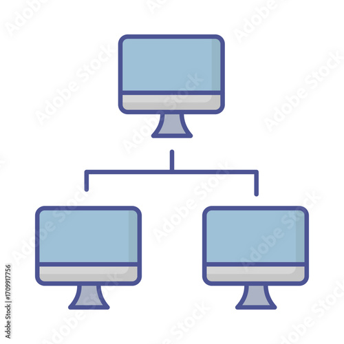 Computer network Vector Icon which can easily modify or edit