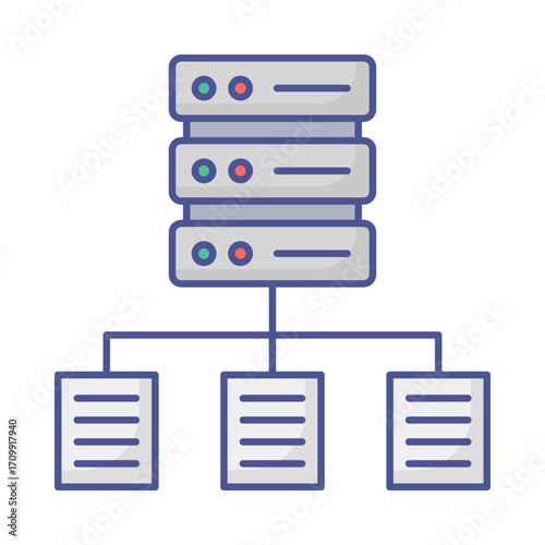 Data hierarchy Vector Icon which can easily modify or edit