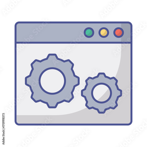  Algorithm,  Vector Icon which can easily modify or edit
