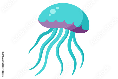 jellyfish in blue