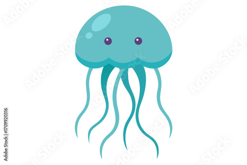 octopus cartoon isolated on white