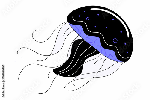 vector illustration of a girl with a hair