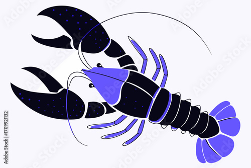 vector illustration of a cartoon crab