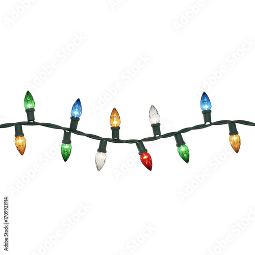 Multi-colored christmas lights string for decoration