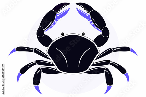 blue crab on white background
