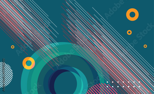 Modern circle line abstract colorful design for  cover design, website, banner, flyer,