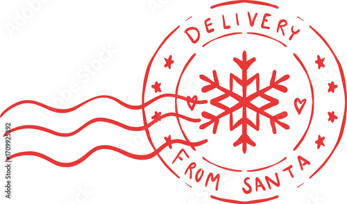 Delivery From Santa Christmas Stamp