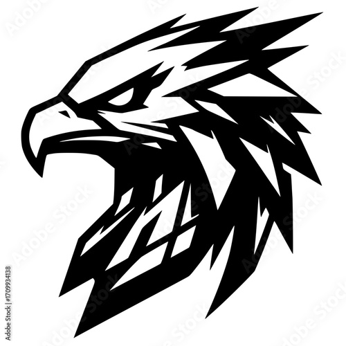 Silueta de diseño de águila afilada