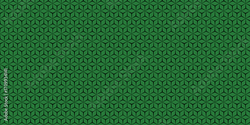 seamless geometric cubical 3D graphic design pattern. Dark Minimalist 3D Lit Transparent Cubes Grid Pattern. Cube seamless background. Vector illustration. Vector seamless geometric hexagon pattern.