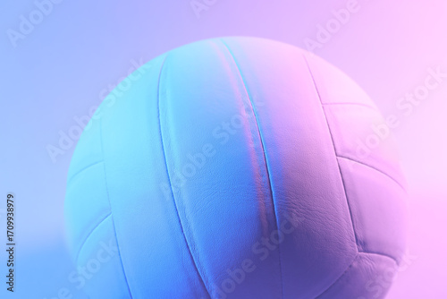 Schilderij op canvas One volleyball ball on color background, closeup