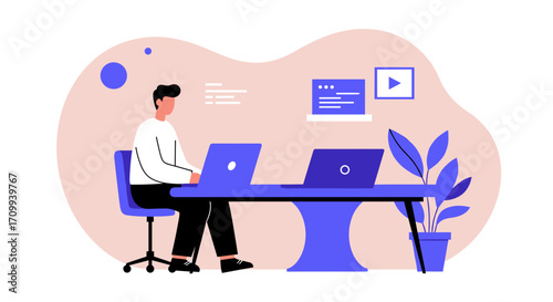A man enjoying refreshing drinks in a relaxed, minimalist setting. Perfect for themes of leisure, lifestyle, beverages, and casual social gatherings.