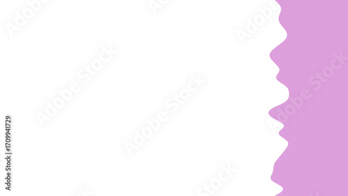 Minimalist graphic background featuring a soft lavender purple and white color block with a wavy, organic dividing line, ideal for design templates.