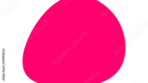 Abstract hot pink organic shape on a clean white background, perfect for modern design, branding, and creative projects.
