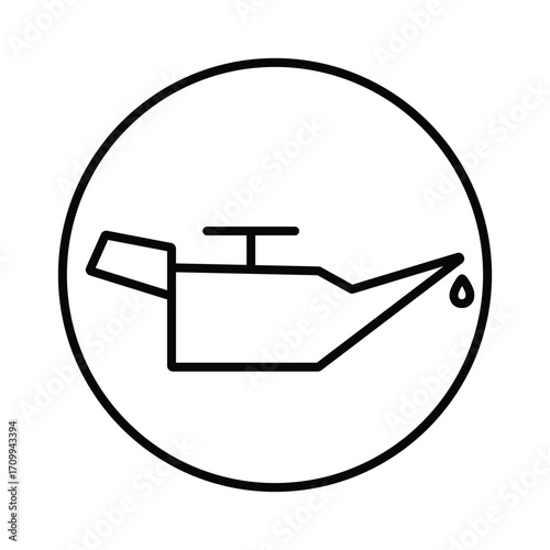 Oil Light Indicator: A minimalistic, clean image representing the oil light indicator, a vital symbol of vehicle maintenance. 