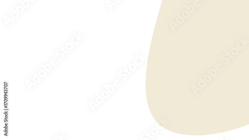 Minimalist abstract background featuring a soft beige curved shape on a clean white surface, ideal for tranquil branding, presentations, or website design.