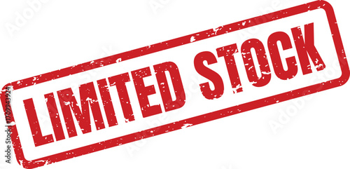 A red rectangular stamp announces Limited Stock in a bold, grunge style