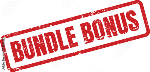 A red rectangular stamp announces a bundle bonus offer