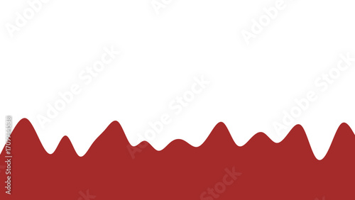 Abstract graphic featuring a dynamic, wavy red border against a clean white background, perfect for modern designs, banners, or sweet themes.