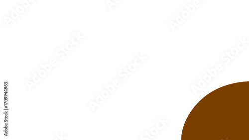 Minimalist brown quadrant on a clean white background, offering versatile graphic design space and copy area.