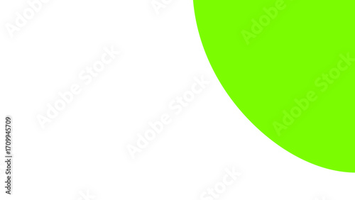 Abstract minimalist design featuring a vibrant lime green curved shape against a clean white background, ideal for modern graphic projects.