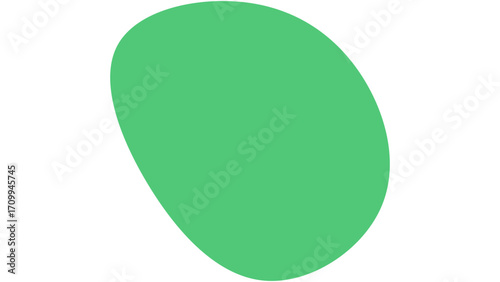 Abstract organic green shape on a clean white background, versatile for digital design, branding, advertising, and modern graphic elements.