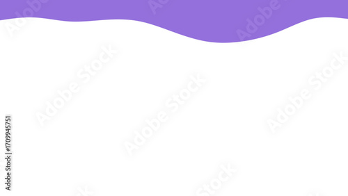 Abstract wavy purple border on a clean white background, perfect for minimalist designs, presentations, or digital templates. Modern and versatile graphic.