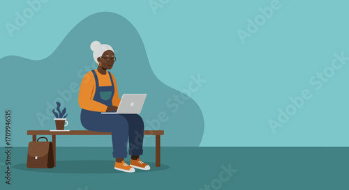 Minimalist illustration of a man preparing holiday or birthday gifts. Ideal for seasonal promotions, special events, and celebrations, symbolizing generosity and joy.