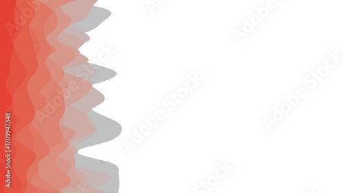 Modern abstract graphic with flowing red and grey wave layers on a white background, ideal for digital design, presentations, and branding.