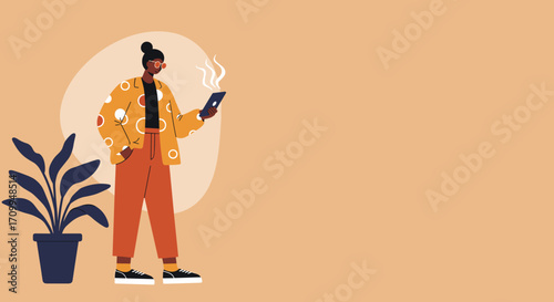 Focused person works on a laptop in a modern, minimalist setting, embodying productivity and remote work. Ideal for business and tech concepts.