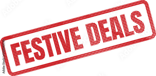 A red stamp announces Festive Deals in a bold, dotted design