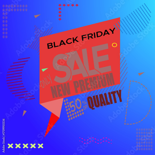  stock vector Printblack friday 50 sale Black friday super sale golden baner concept - stock vector