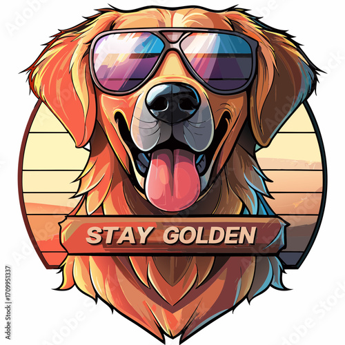 logo con un cane che indossa occhiali da sole 04
