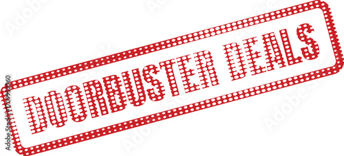 A red and white dotted stamp announces Doorbuster Deals