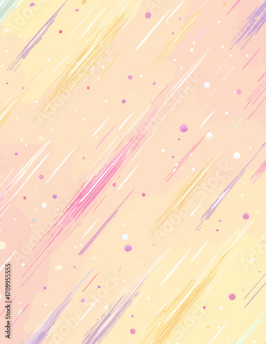 Motif vectoriel sans couture pastel : traits doux et points
