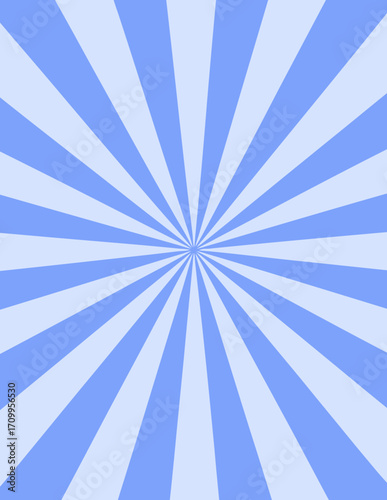 Rayonnement solaire vectoriel, motif de style éclat, bleu clair
