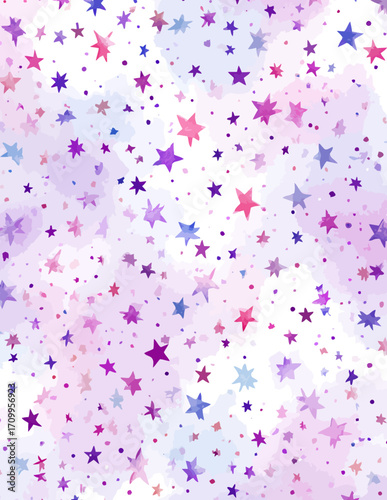 Motif vectoriel sans couture d'étoiles pastel