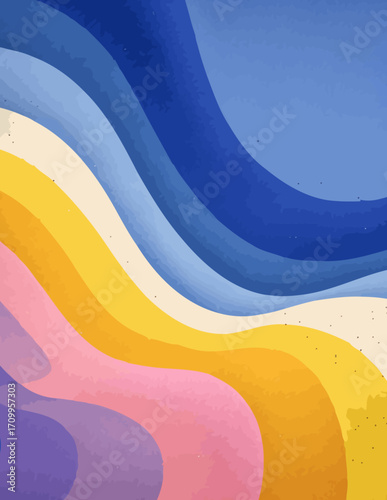 Design abstrait vectoriel vibrant et fluide