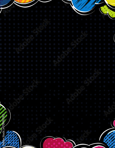 Motif vectoriel dynamique et vibrant, style pop art