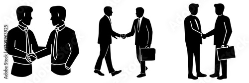 Flat illustration representing the concept of sales business cooperation