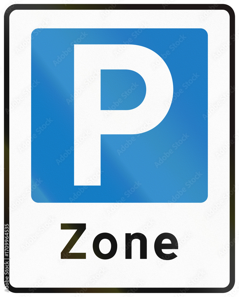 Fototapeta premium Danish indicatory road sign - Parking zone
